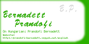 bernadett prandofi business card